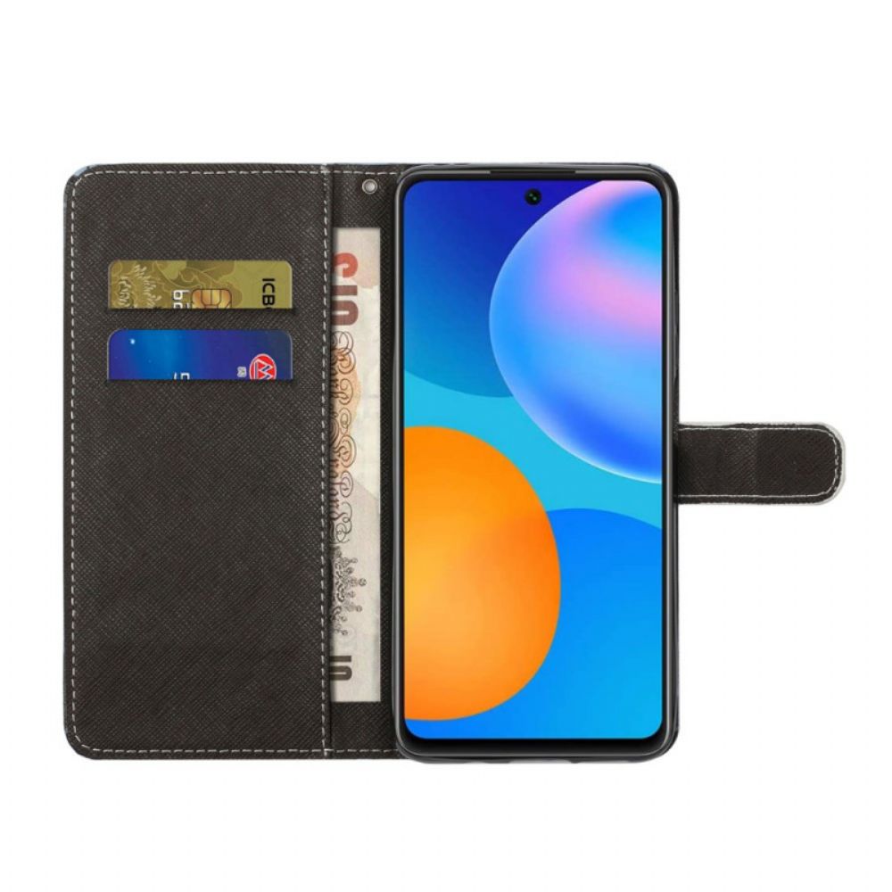 Flip Case Für Xiaomi Redmi Note 11 Pro 4G / 5G Winterwolf Mit Lanyard