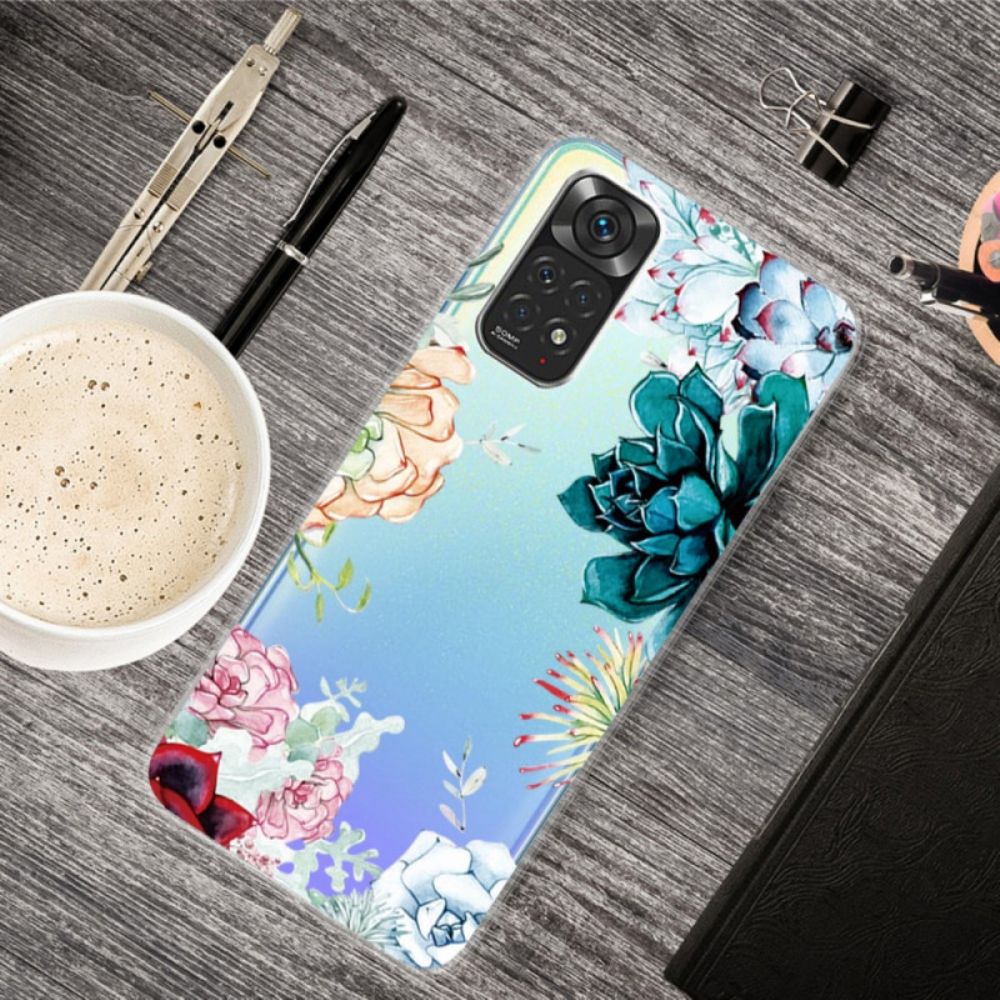 Handyhülle Für Xiaomi Redmi Note 11 Pro 4G / 5G Aquarell Blumen