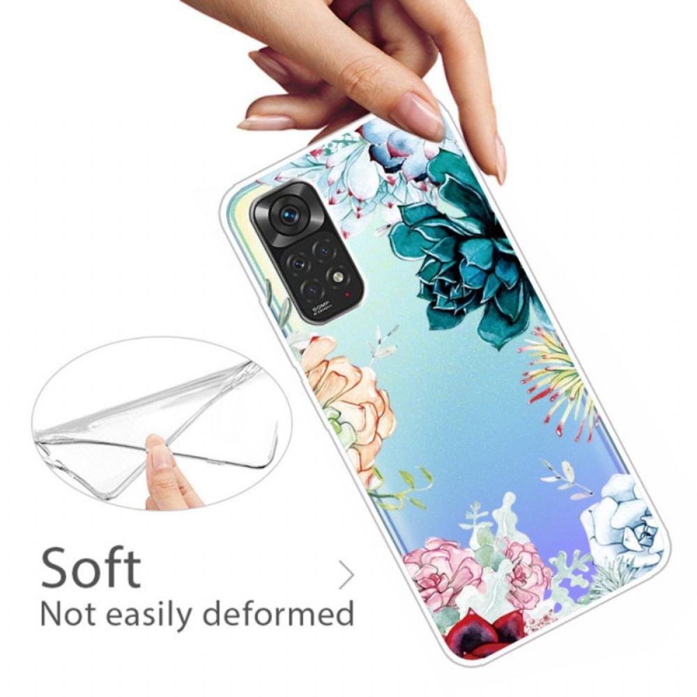 Handyhülle Für Xiaomi Redmi Note 11 Pro 4G / 5G Aquarell Blumen