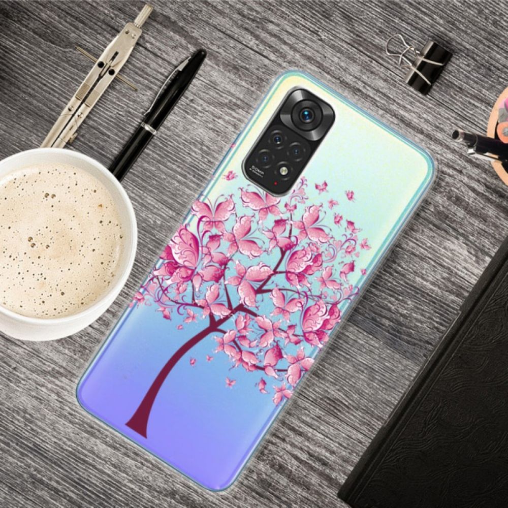 Handyhülle Für Xiaomi Redmi Note 11 Pro 4G / 5G Rosa Baumkrone