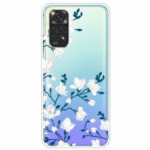 Handyhülle Für Xiaomi Redmi Note 11 Pro 4G / 5G Weiße Blumen