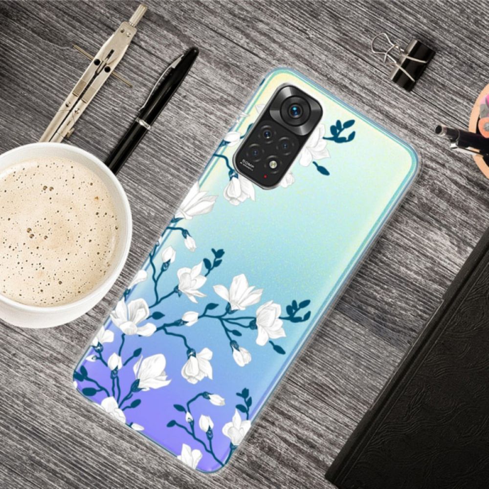 Handyhülle Für Xiaomi Redmi Note 11 Pro 4G / 5G Weiße Blumen