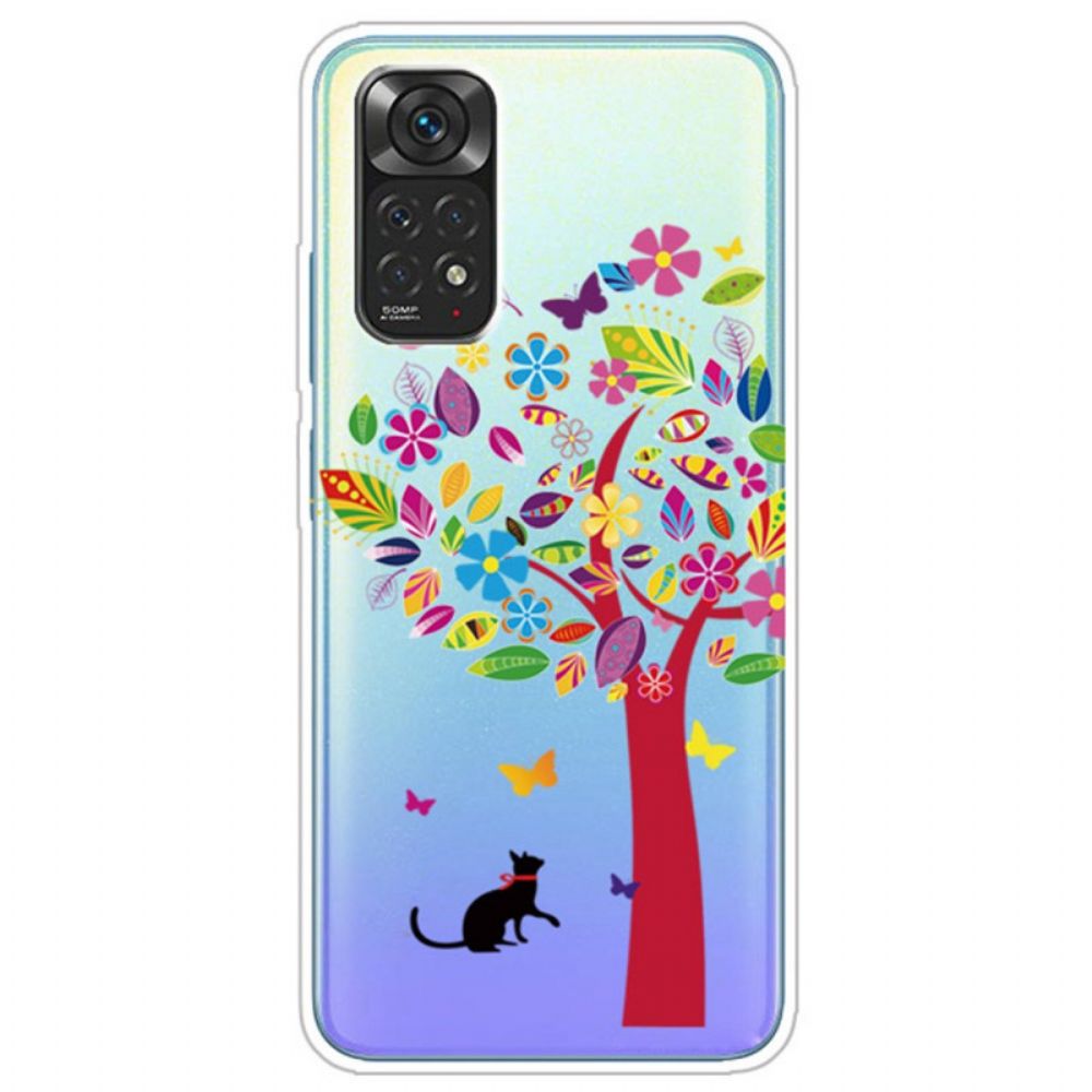 Hülle Für Xiaomi Redmi Note 11 Pro 4G / 5G Katze Unter Dem Bunten Baum