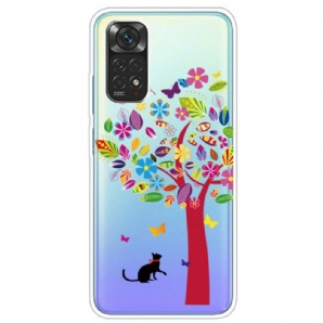 Hülle Für Xiaomi Redmi Note 11 Pro 4G / 5G Katze Unter Dem Bunten Baum