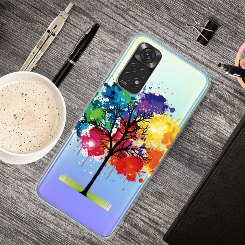 Hülle Für Xiaomi Redmi Note 11 Pro 4G / 5G Transparenter Aquarellbaum