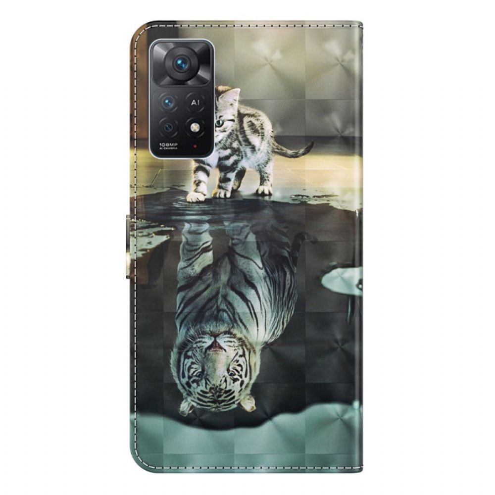 Lederhüllen Für Xiaomi Redmi Note 11 Pro 4G / 5G Ernst Der Tiger