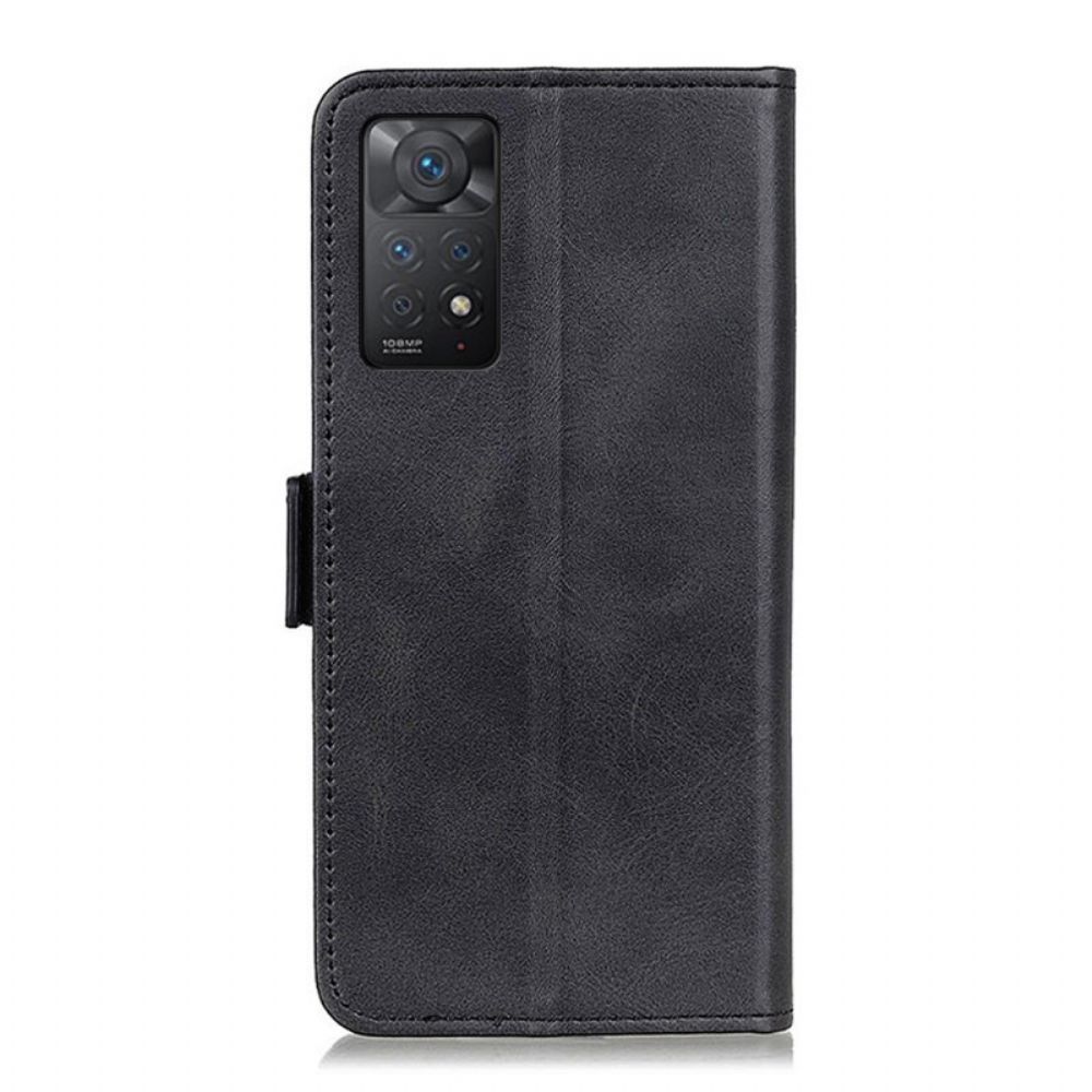 Lederhüllen Für Xiaomi Redmi Note 11 Pro 4G / 5G Flip Case Doppelklappe