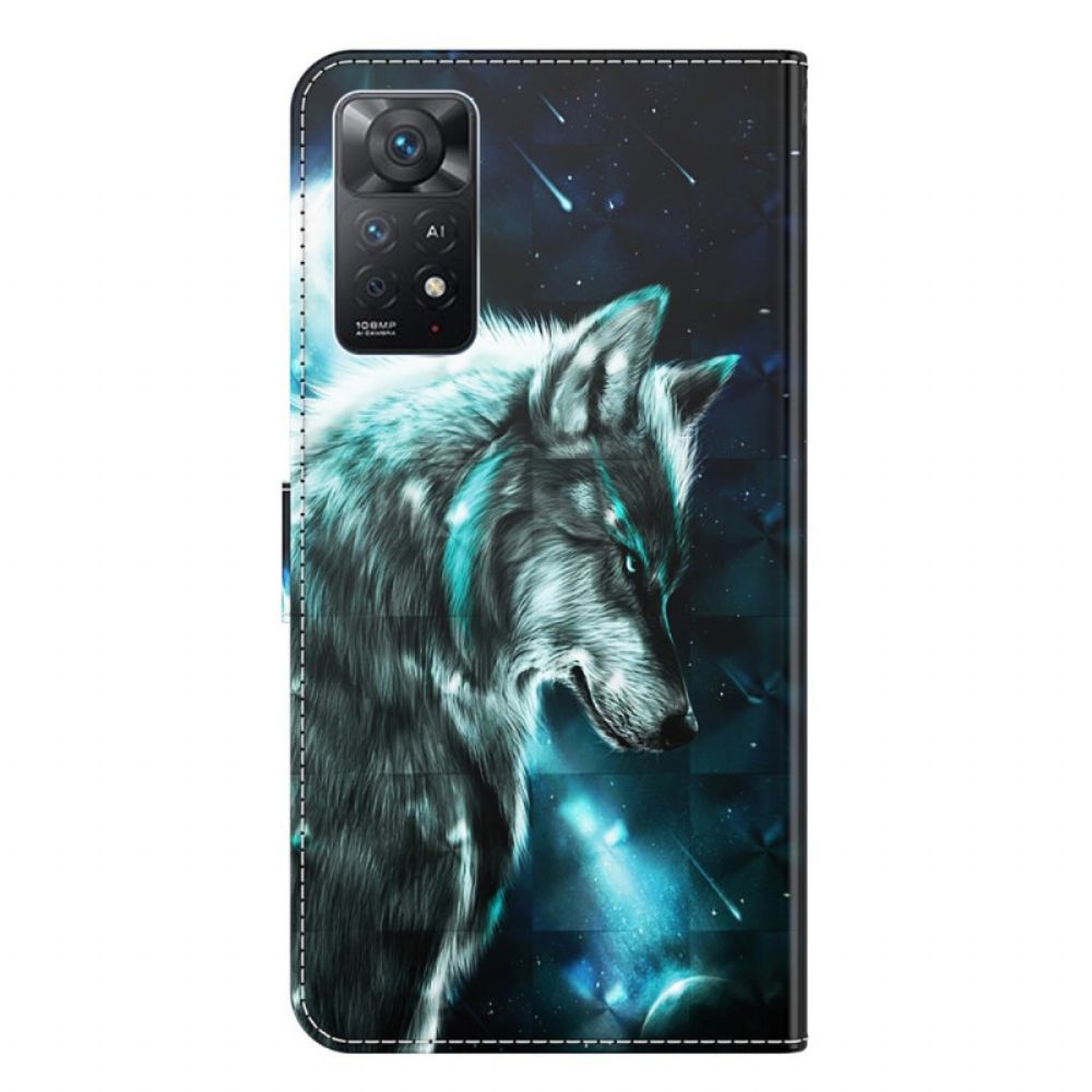 Lederhüllen Für Xiaomi Redmi Note 11 Pro 4G / 5G Majestätischer Wolf