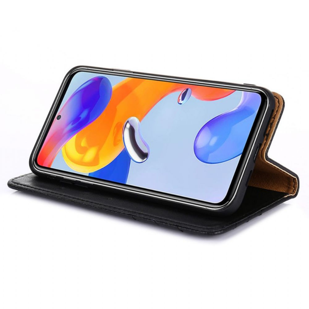 Schutzhülle Für Xiaomi Redmi Note 11 Pro 4G / 5G Flip Case Lederoptik Mit Nieten