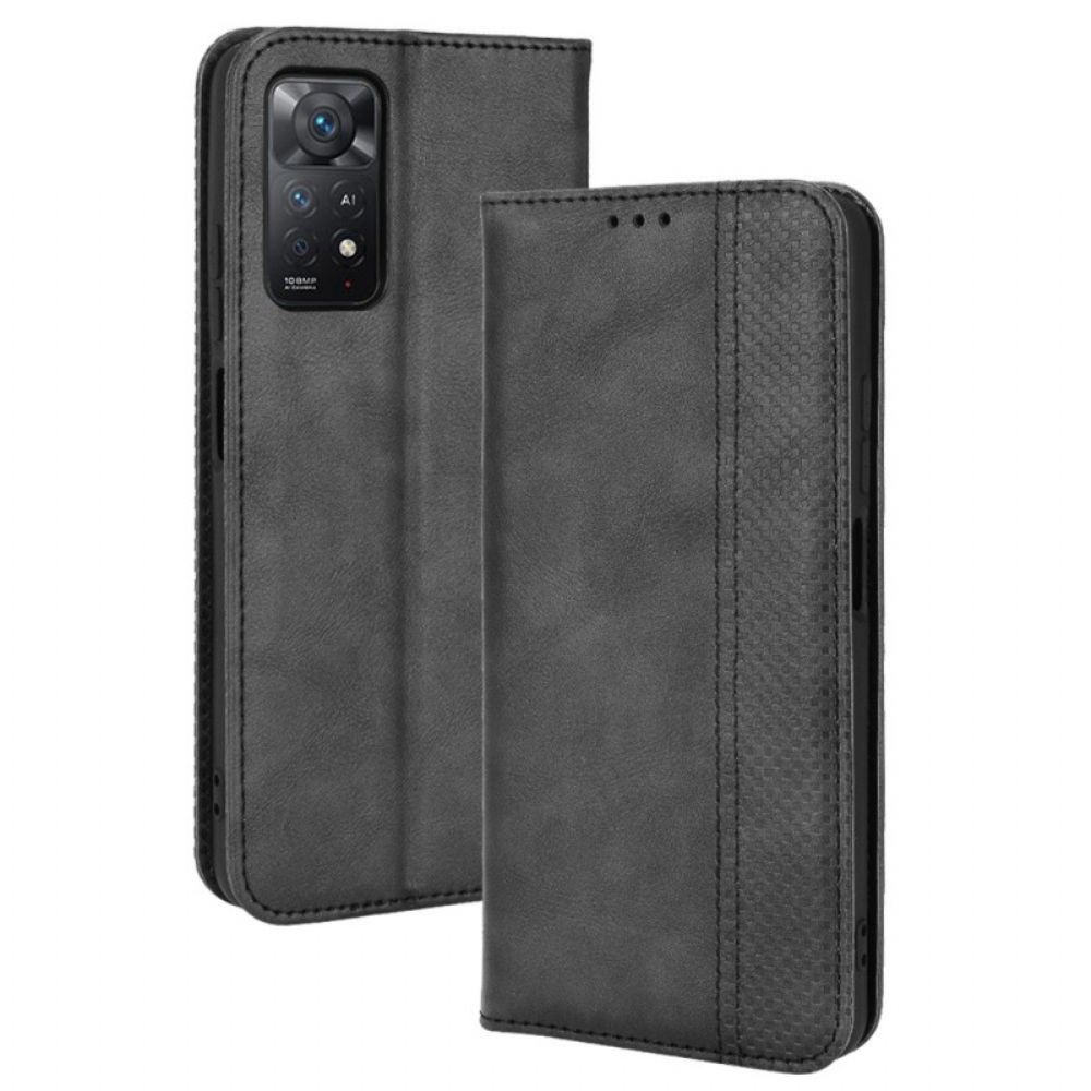 Schutzhülle Für Xiaomi Redmi Note 11 Pro 4G / 5G Flip Case Stilisierter Vintage-ledereffekt