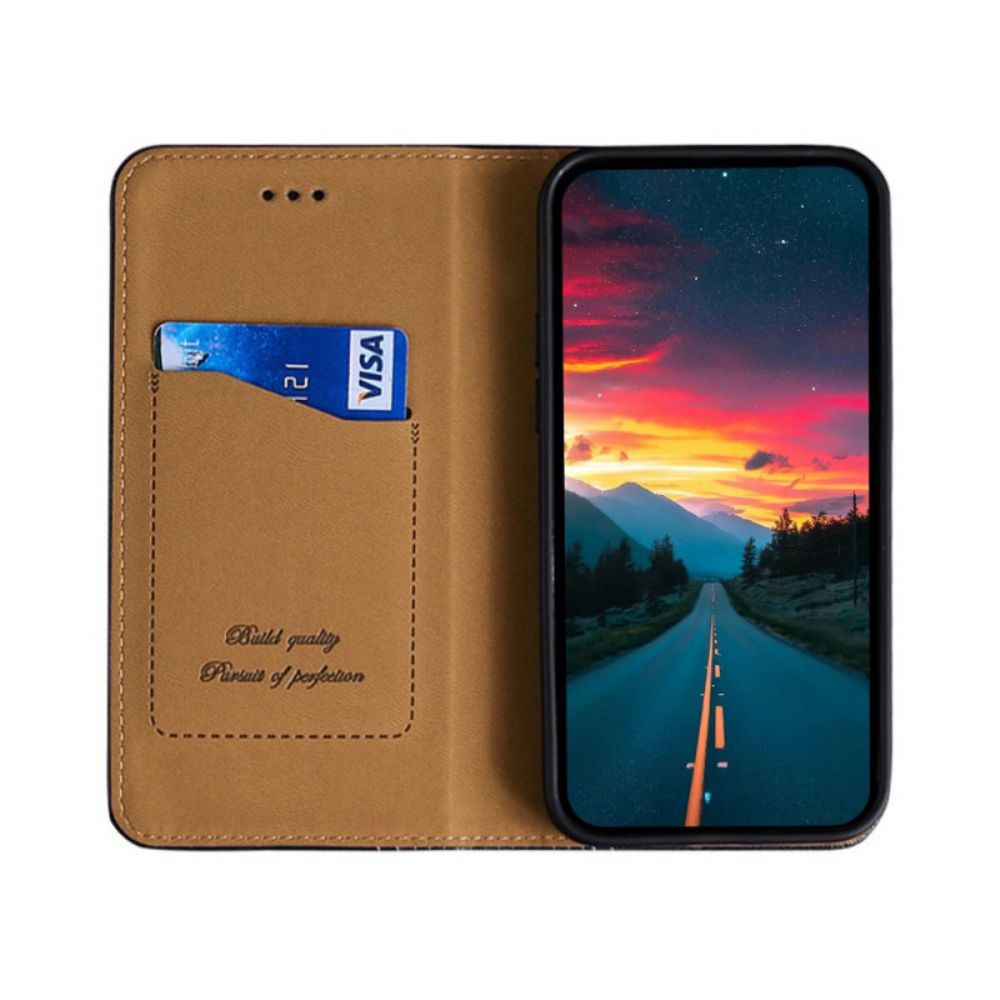 Schutzhülle Für Xiaomi Redmi Note 11 Pro 4G / 5G Flip Case Strukturierter Ledereffekt