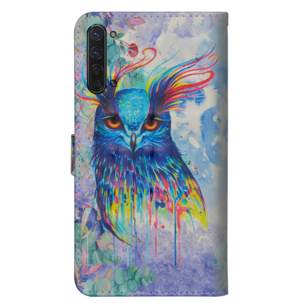 Flip Case Für Oppo Find X2 Lite Aquarell Vogel