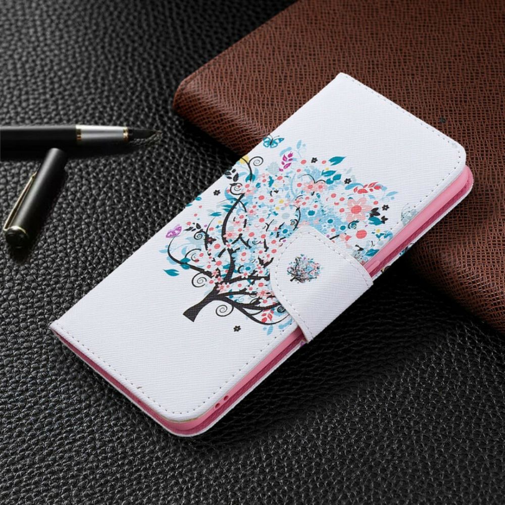 Flip Case Für Oppo Find X2 Lite Blumiger Baum