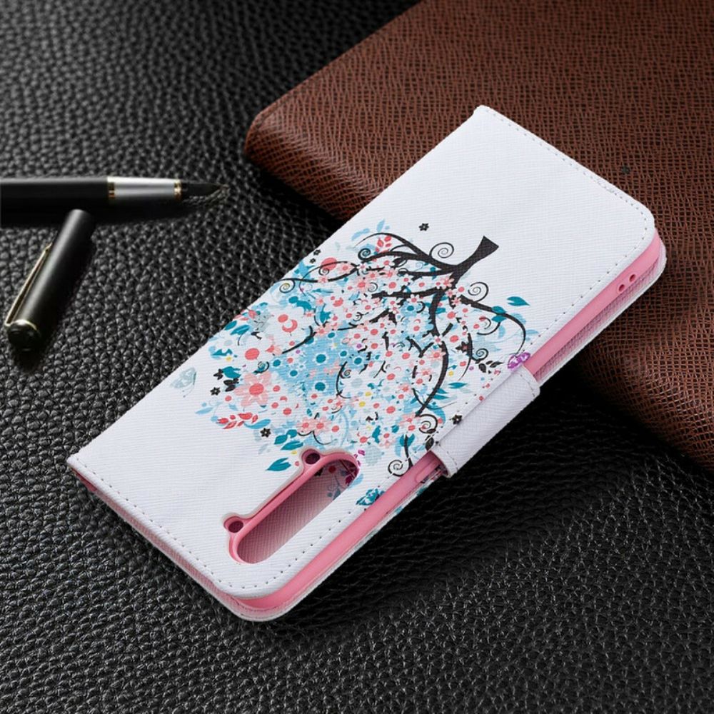 Flip Case Für Oppo Find X2 Lite Blumiger Baum