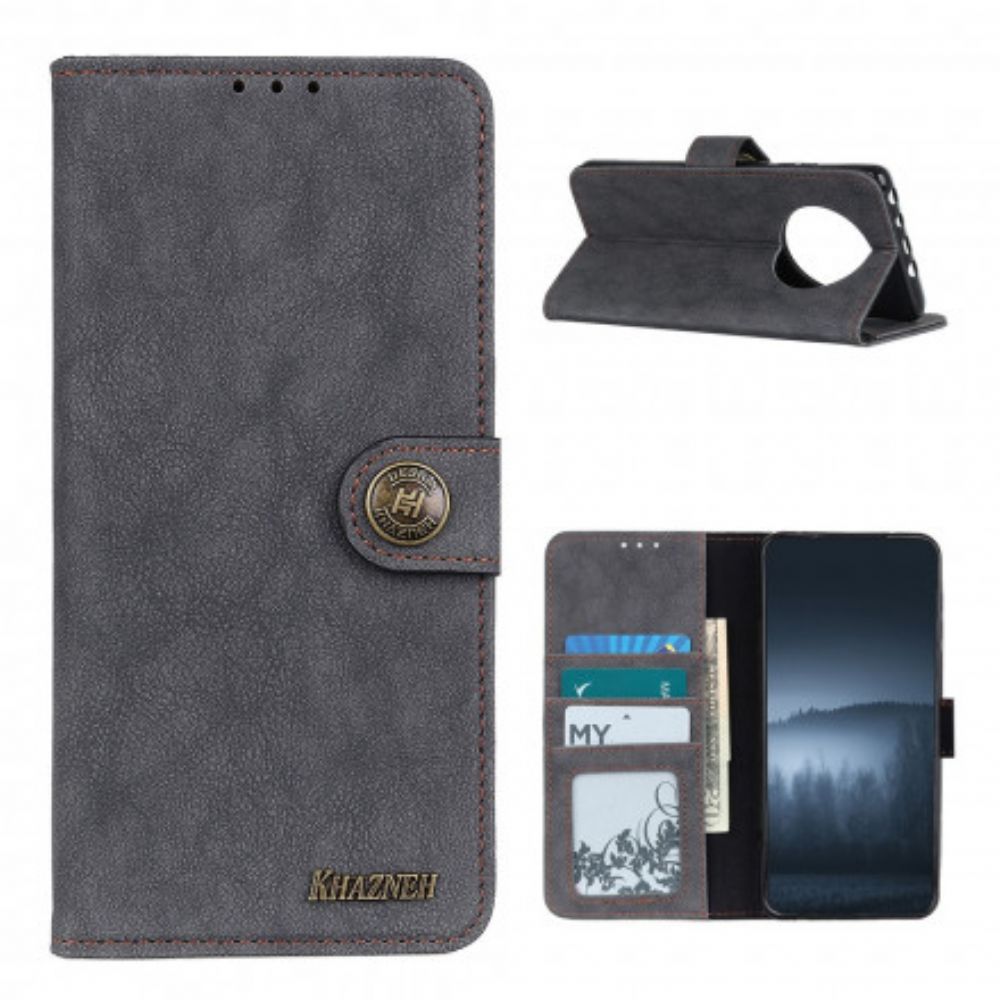 Flip Case Für Xiaomi Redmi Note 9 5G / 9T 5G Khazneh Spaltleder