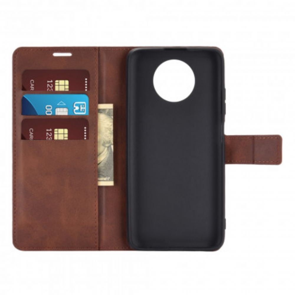 Flip Case Für Xiaomi Redmi Note 9 5G / 9T 5G Slim Extreme Lederoptik