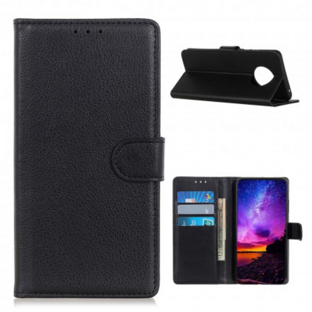 Flip Case Für Xiaomi Redmi Note 9 5G / 9T 5G Traditionelle Litschi