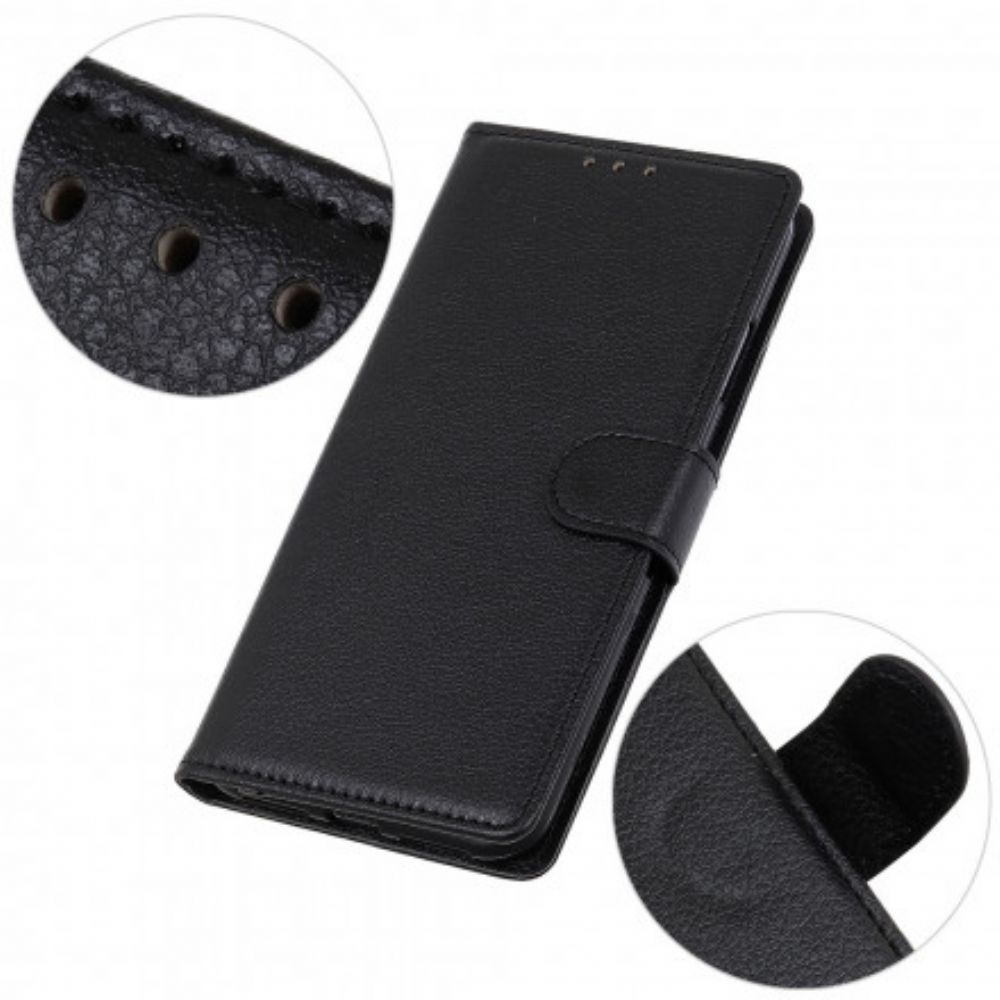 Flip Case Für Xiaomi Redmi Note 9 5G / 9T 5G Traditionelle Litschi