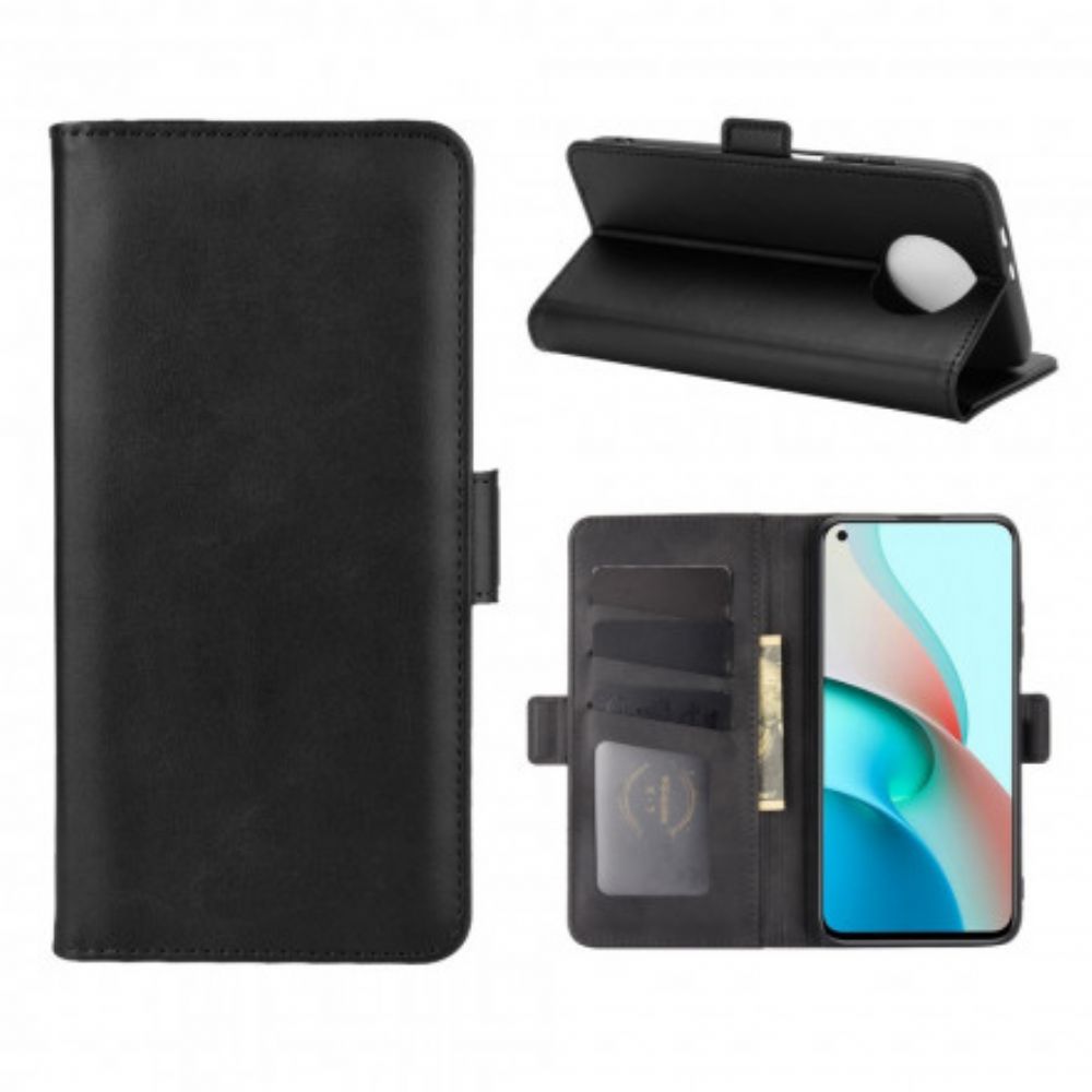 Lederhüllen Für Xiaomi Redmi Note 9 5G / 9T 5G Flip Case Doppelklappe