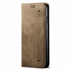 Schutzhülle Für Xiaomi Redmi Note 9 5G / 9T 5G Flip Case Jeansstoff