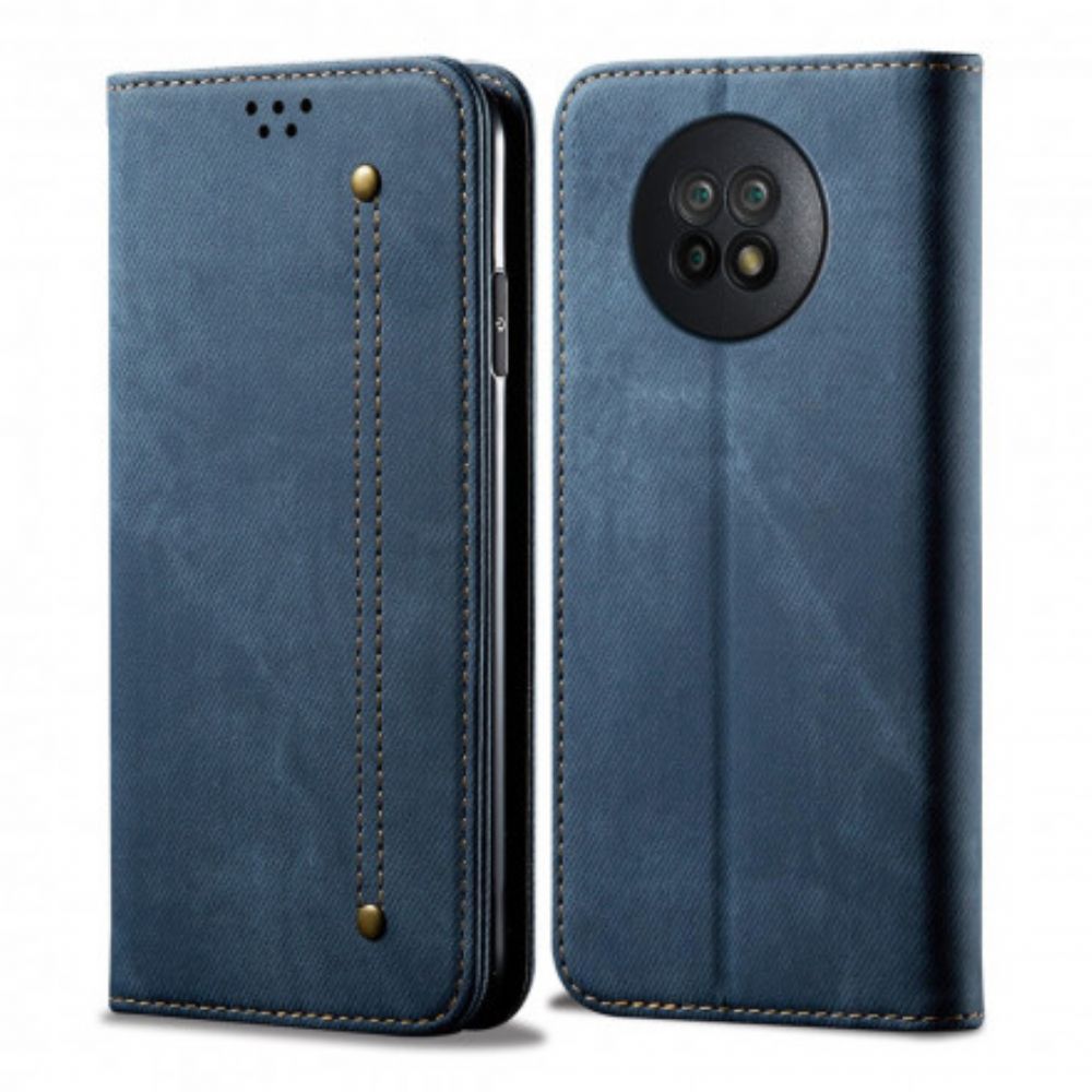 Schutzhülle Für Xiaomi Redmi Note 9 5G / 9T 5G Flip Case Jeansstoff