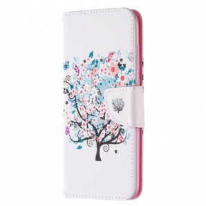 Flip Case Für Xiaomi Redmi Note 9 Blumiger Baum