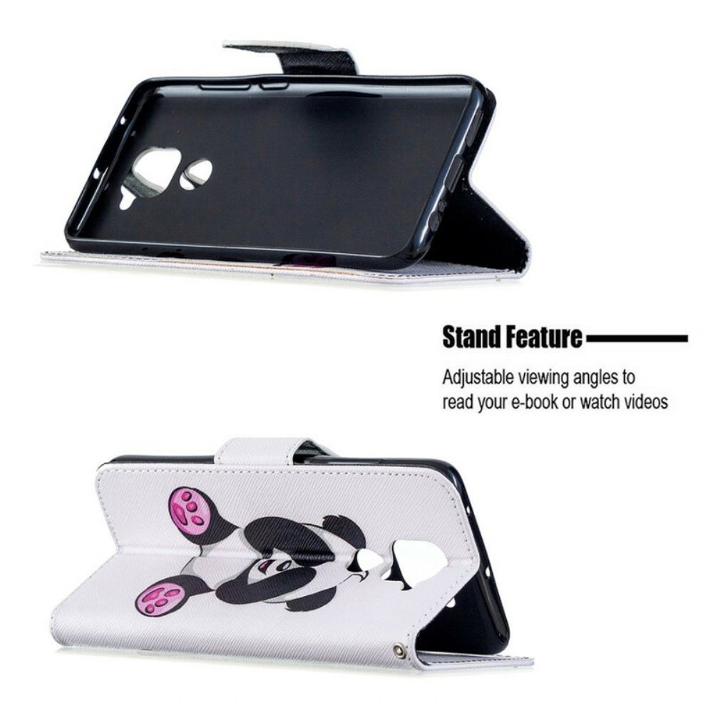 Flip Case Für Xiaomi Redmi Note 9 Panda-spaß