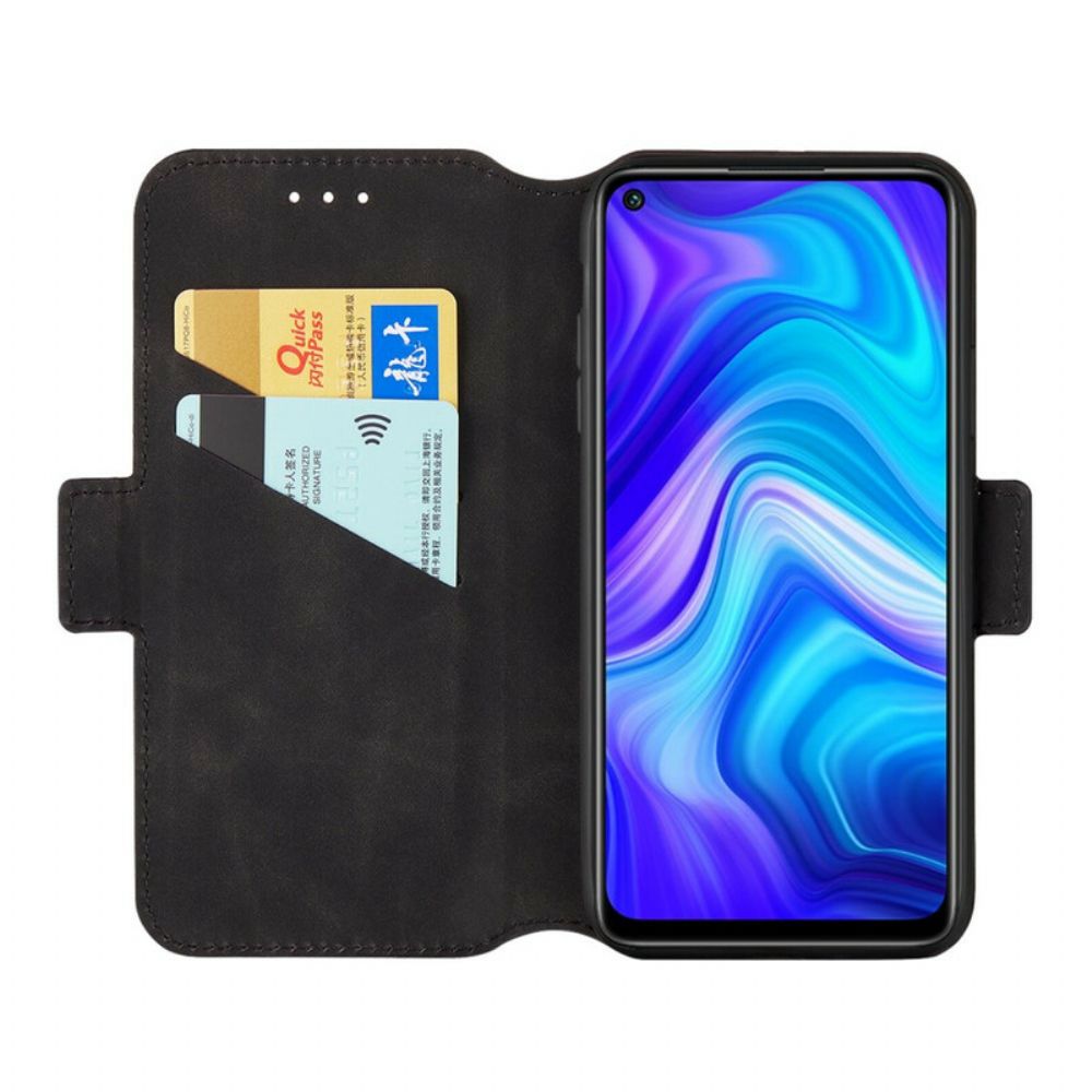 Flip Case Für Xiaomi Redmi Note 9 Zweifarbige Vertikale Linie