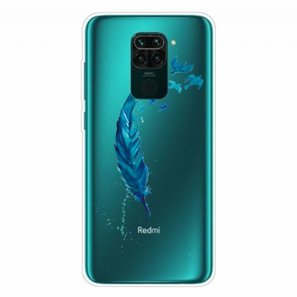 Handyhülle Für Xiaomi Redmi Note 9 Schöne Blaue Feder