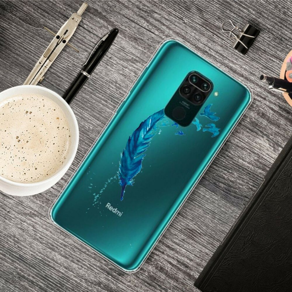 Handyhülle Für Xiaomi Redmi Note 9 Schöne Blaue Feder