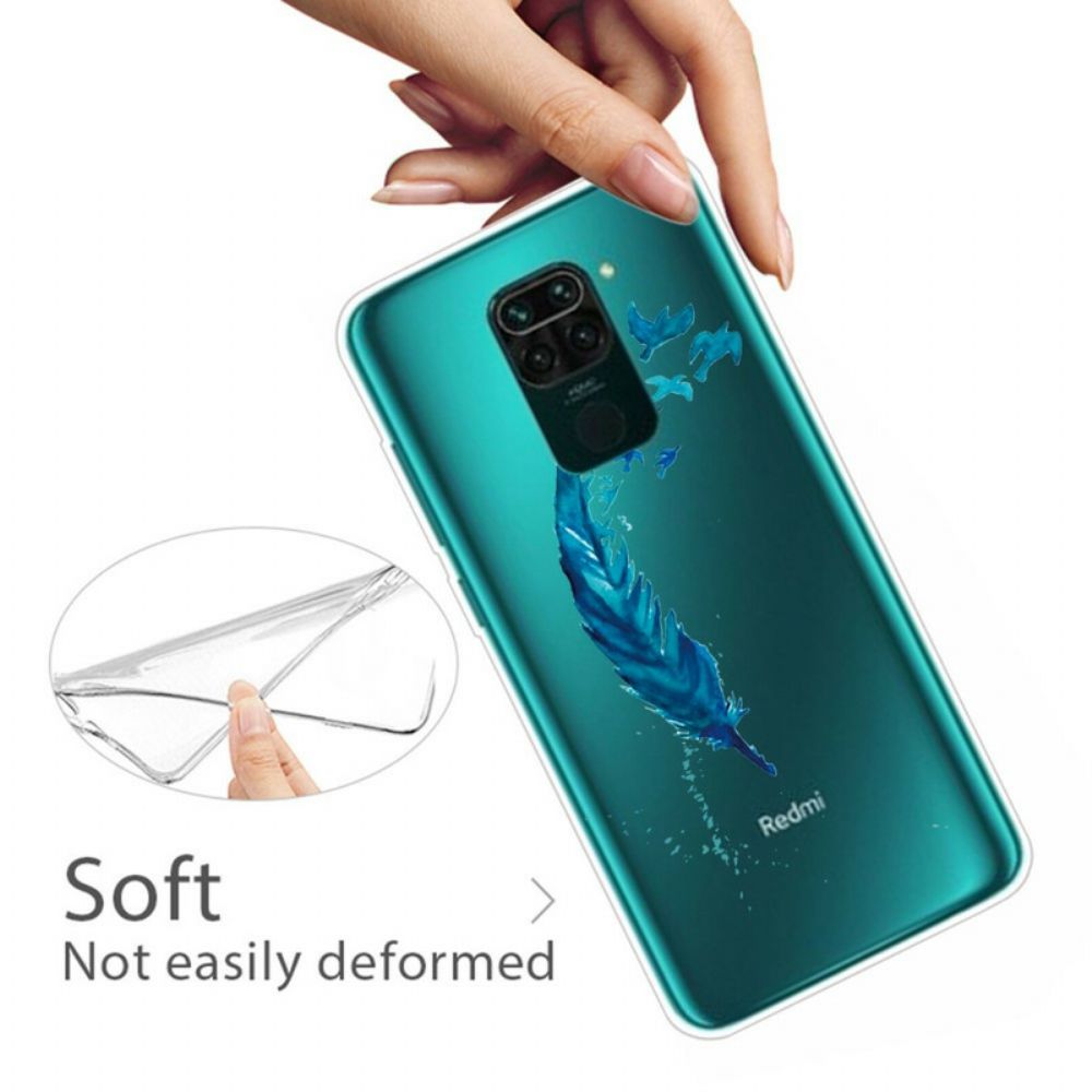 Handyhülle Für Xiaomi Redmi Note 9 Schöne Blaue Feder