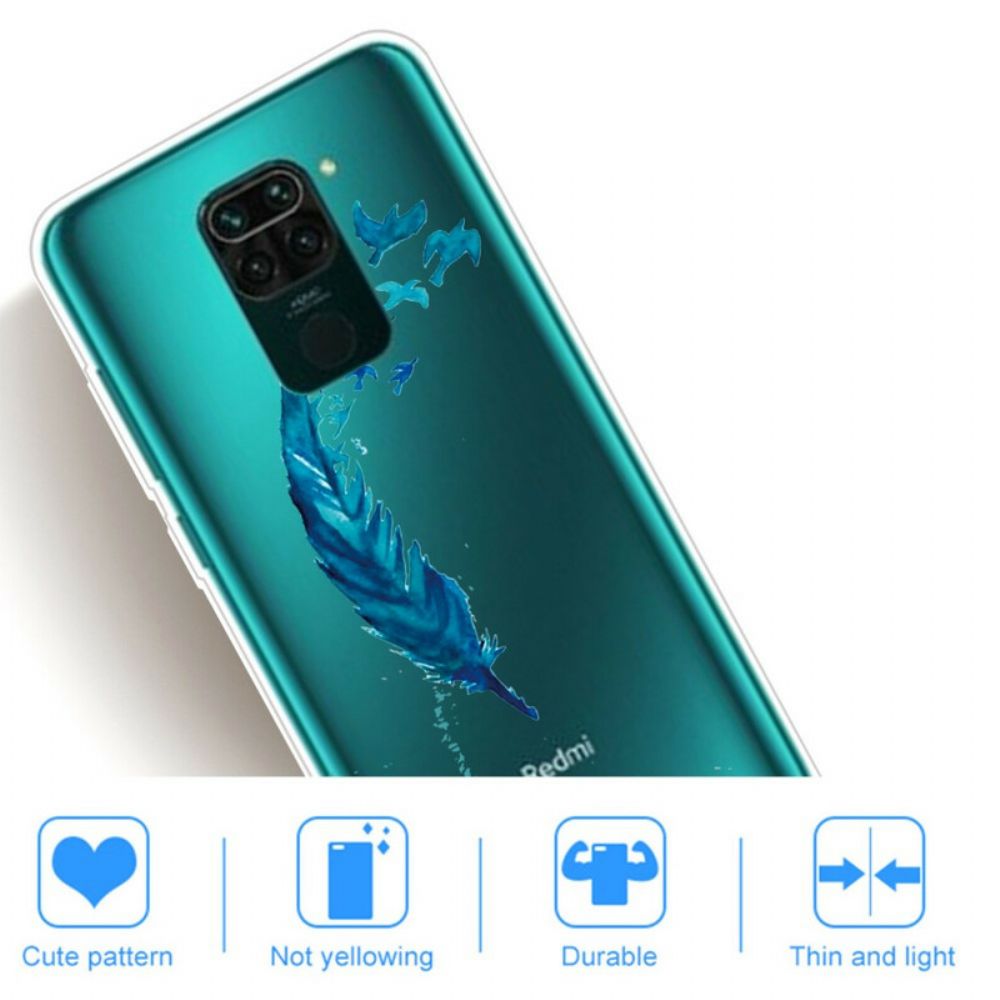 Handyhülle Für Xiaomi Redmi Note 9 Schöne Blaue Feder