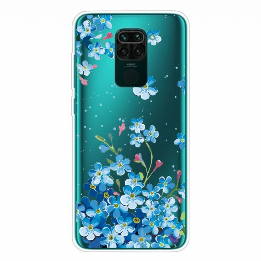 Hülle Für Xiaomi Redmi Note 9 Blauer Blumenstrauß