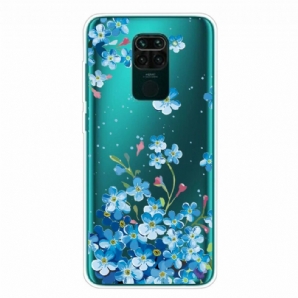 Hülle Für Xiaomi Redmi Note 9 Blauer Blumenstrauß