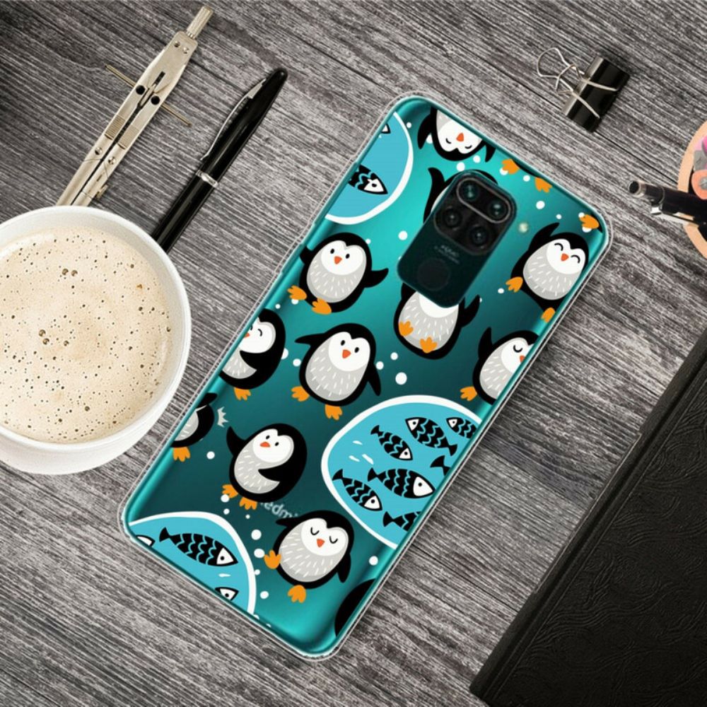 Hülle Für Xiaomi Redmi Note 9 Pinguine Und Fische