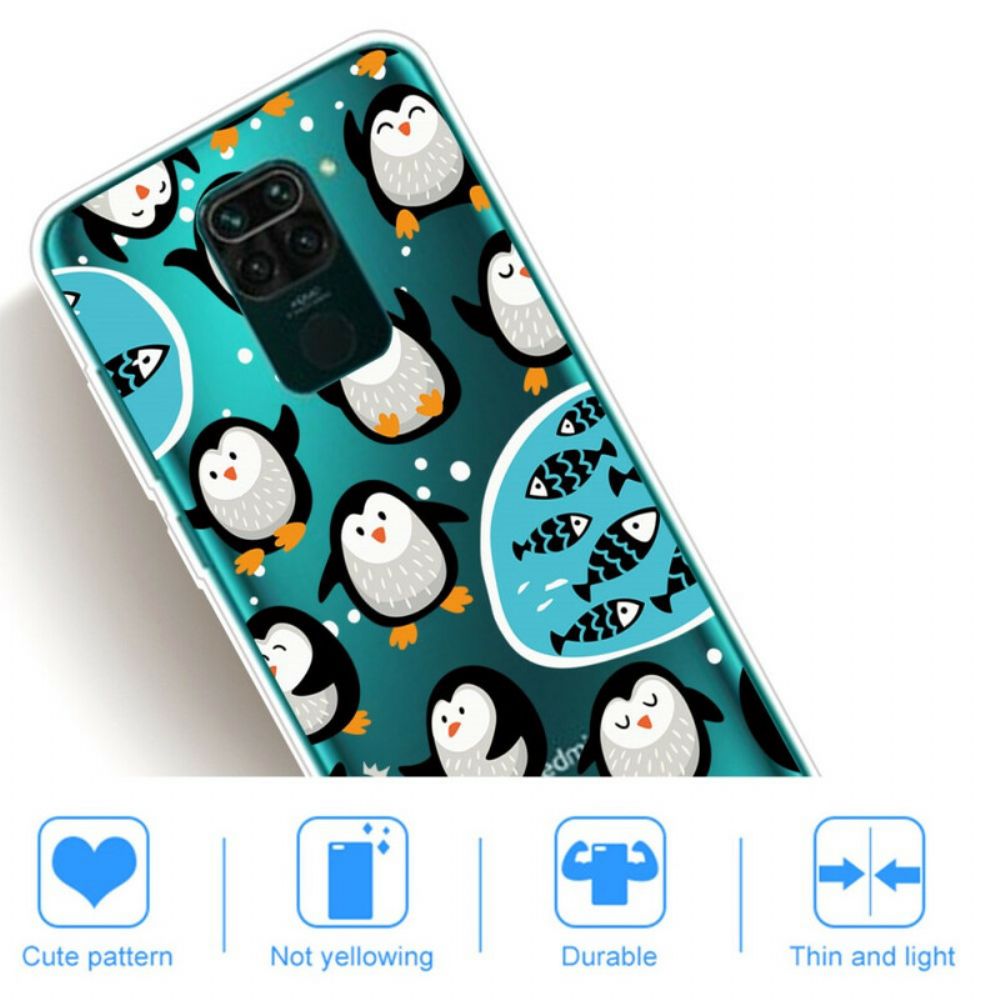 Hülle Für Xiaomi Redmi Note 9 Pinguine Und Fische