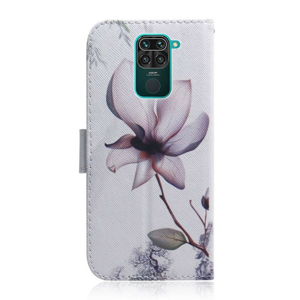 Lederhüllen Für Xiaomi Redmi Note 9 Alte Rosenblüte