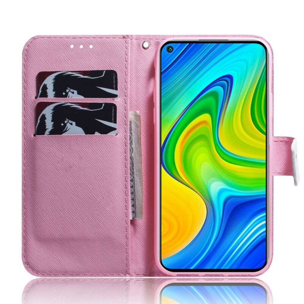 Lederhüllen Für Xiaomi Redmi Note 9 Alte Rosenblüte