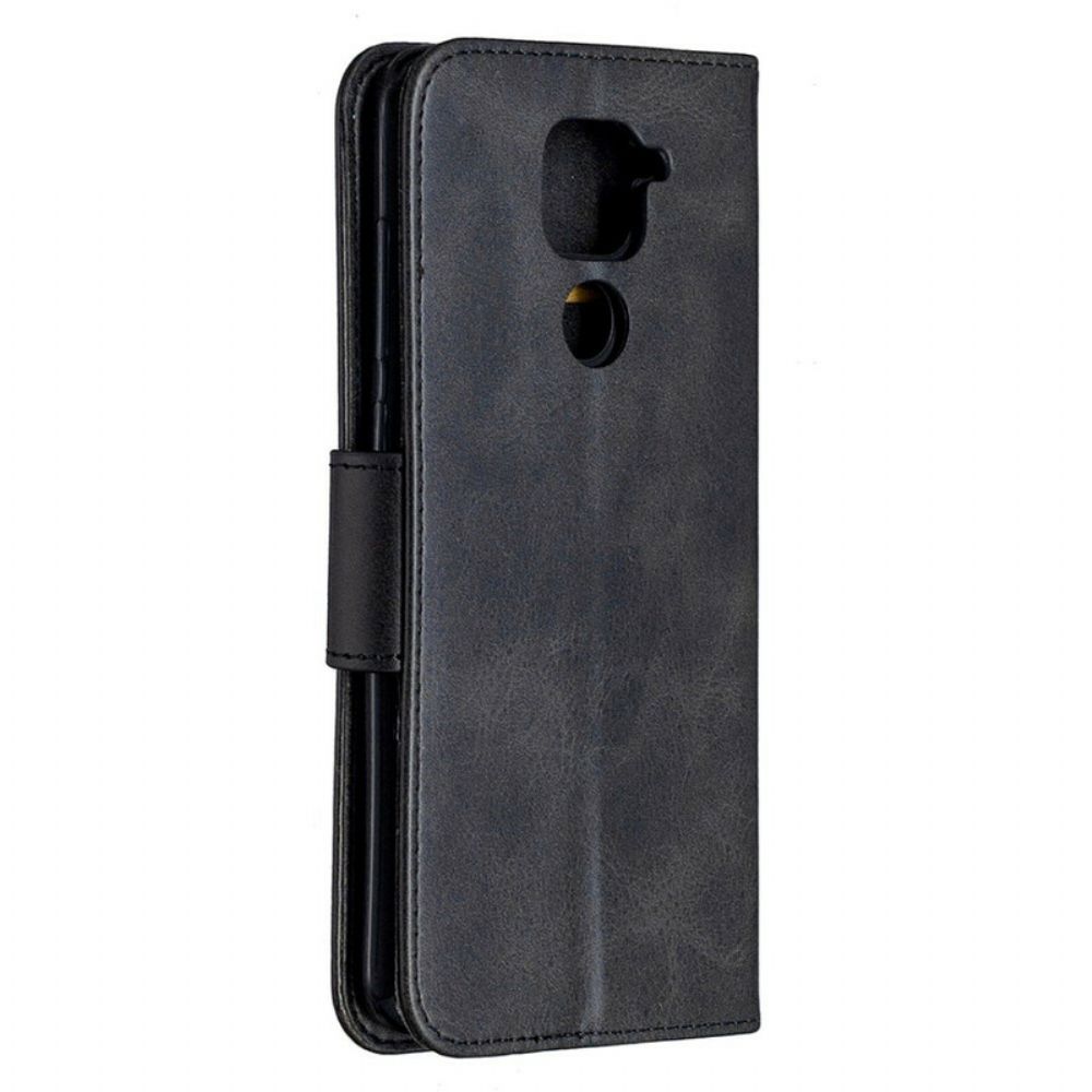 Lederhüllen Für Xiaomi Redmi Note 9 Flip Case Glatte Schräge Klappe