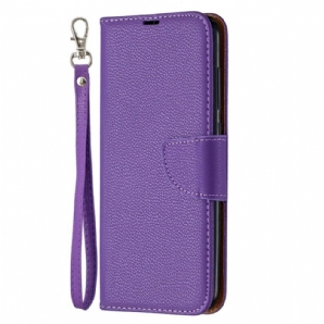 Lederhüllen Für Xiaomi Redmi Note 9 Flip Case Litschi-klappe Schräg