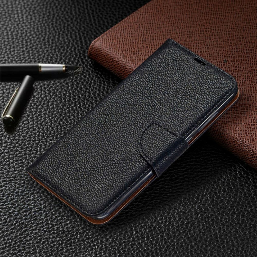 Lederhüllen Für Xiaomi Redmi Note 9 Flip Case Litschi-klappe Schräg