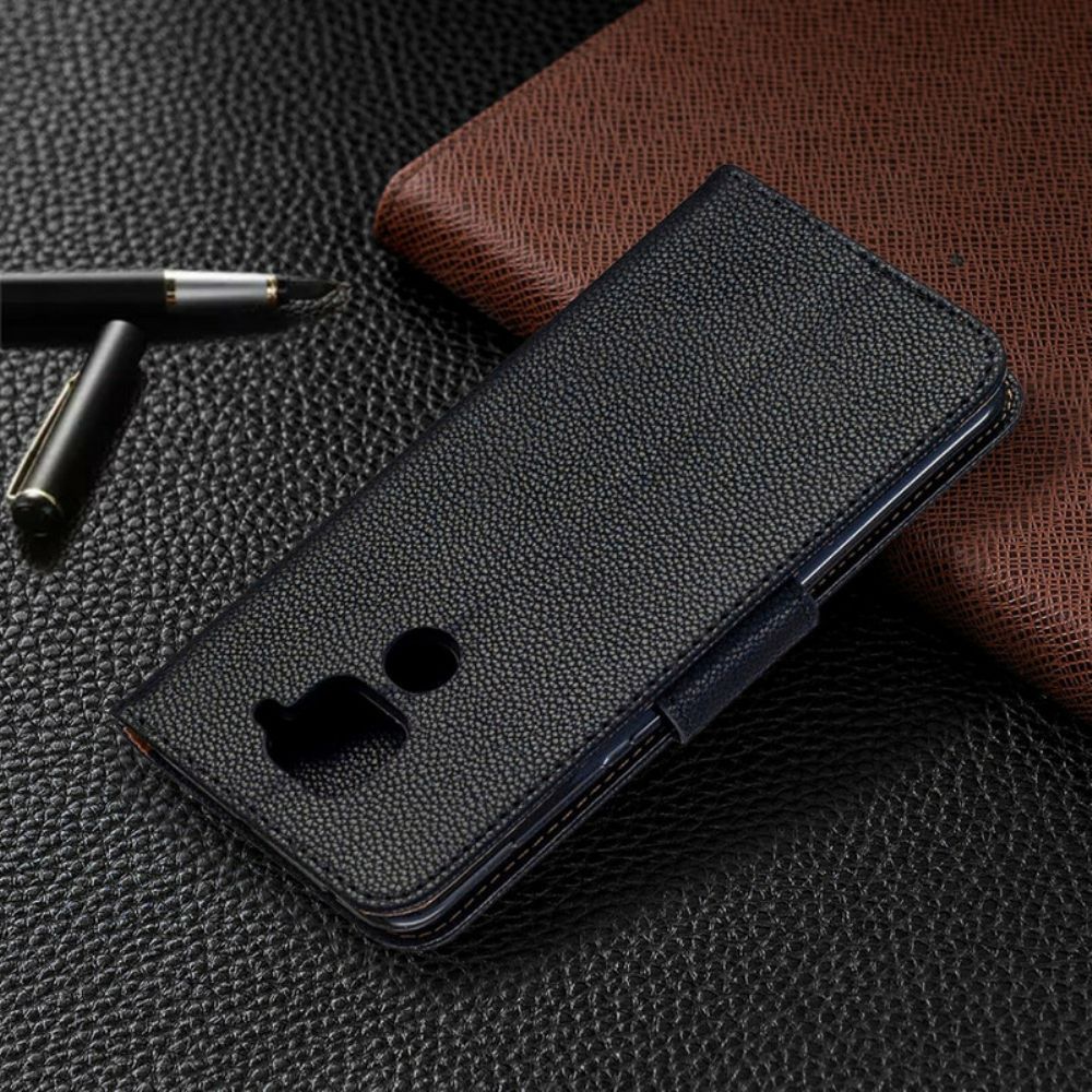 Lederhüllen Für Xiaomi Redmi Note 9 Flip Case Litschi-klappe Schräg