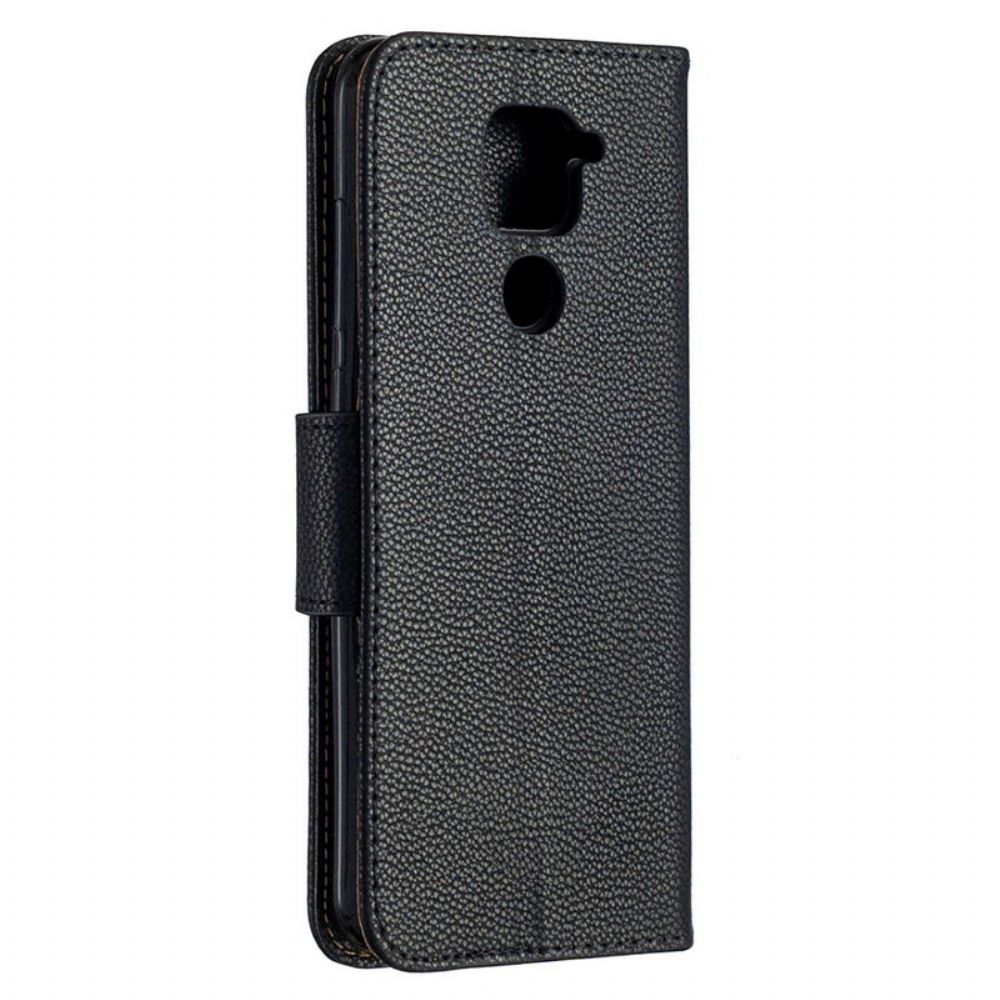 Lederhüllen Für Xiaomi Redmi Note 9 Flip Case Litschi-klappe Schräg