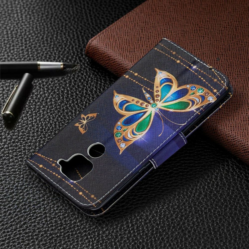 Lederhüllen Für Xiaomi Redmi Note 9 Magischer Schmetterling