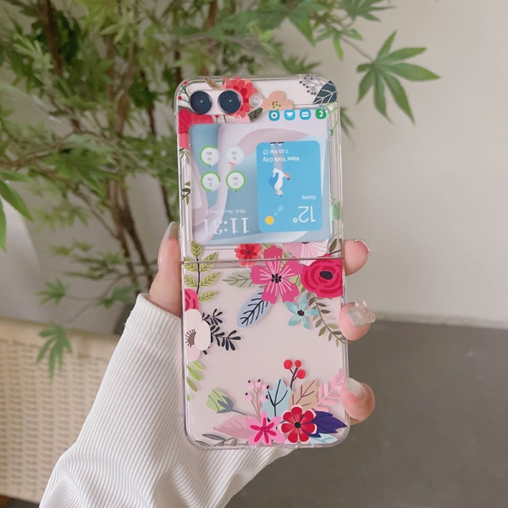 Hülle Für Samsung Galaxy Z Flip 5 Transparente Blumen