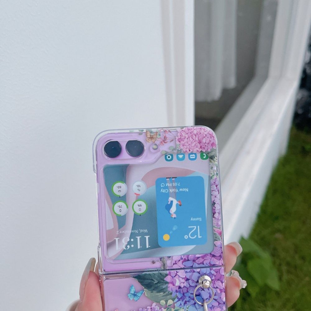 Hülle Für Samsung Galaxy Z Flip 5 Transparente Blumen