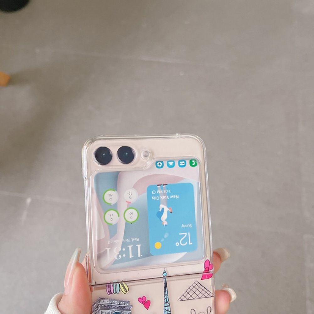 Hülle Samsung Galaxy Z Flip 5 Handyhülle Transparentes Paris