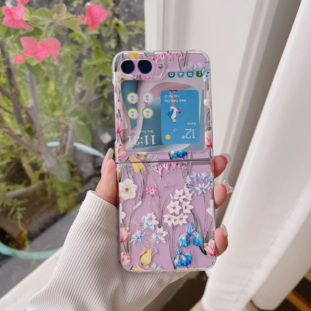 Hülle Samsung Galaxy Z Flip 5 Transparente Fleuretten