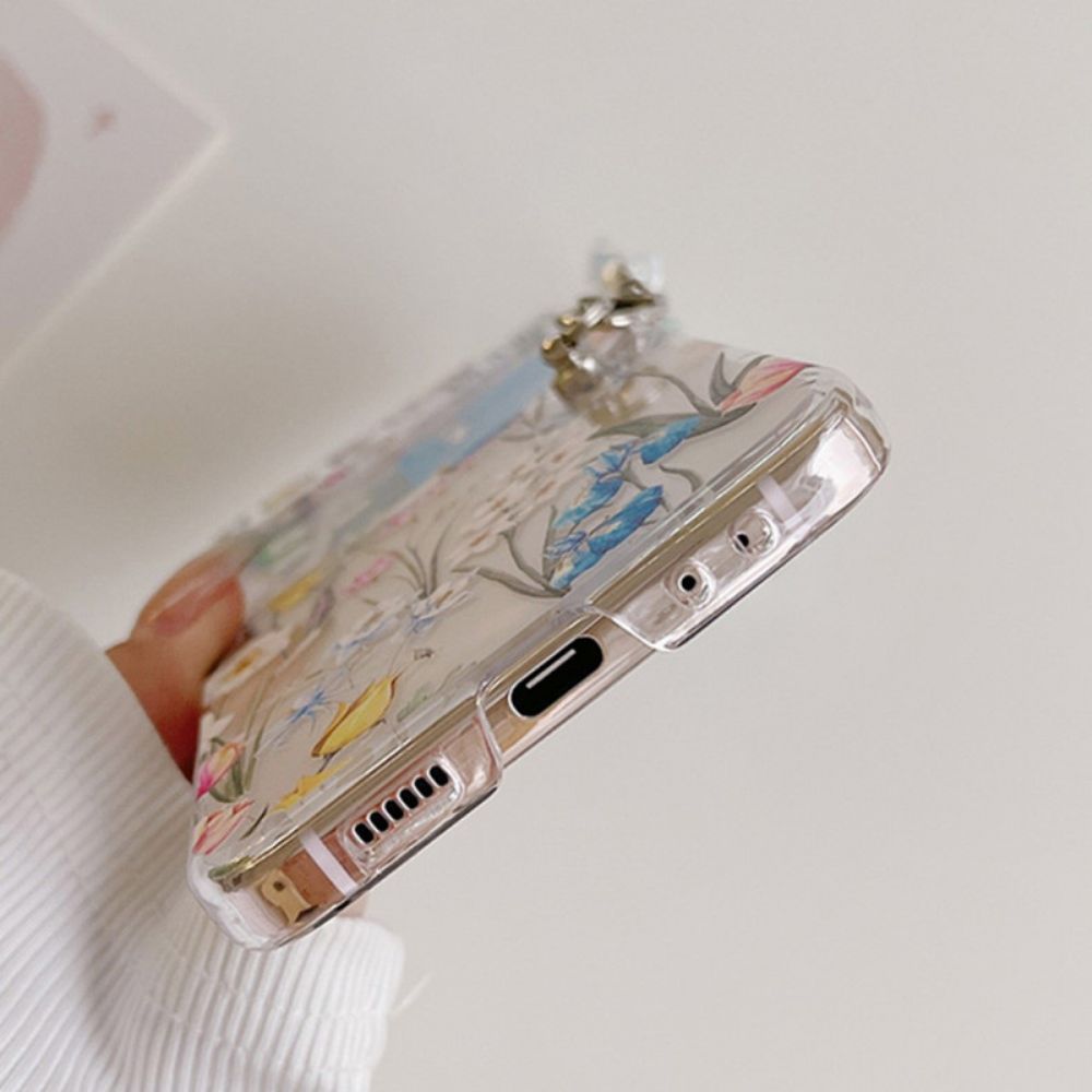 Hülle Samsung Galaxy Z Flip 5 Transparente Fleuretten