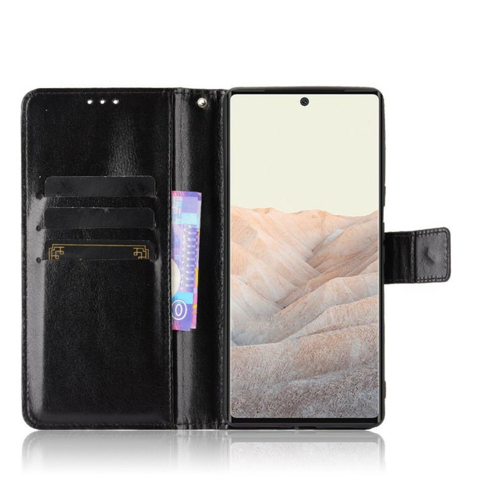 Flip Case Für Google Pixel 6 Pro Auffälliges Kunstleder